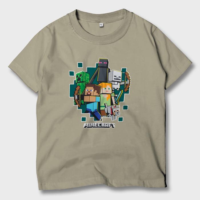 Gambar Baju Kaos Anak Game Minecraft Mine Craft Minicraft MCF-10 B - Cream, XS dari Yanura Official undefined Tokopedia