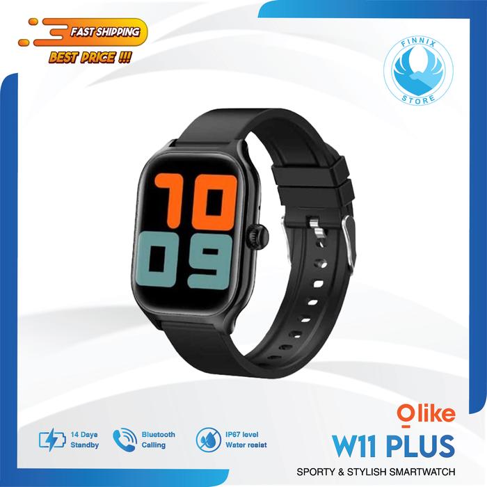Gambar Olike W11 Plus Smartwatch Health Monitor Multi Sport Mode - Hitam dari Finnix Store undefined Tokopedia