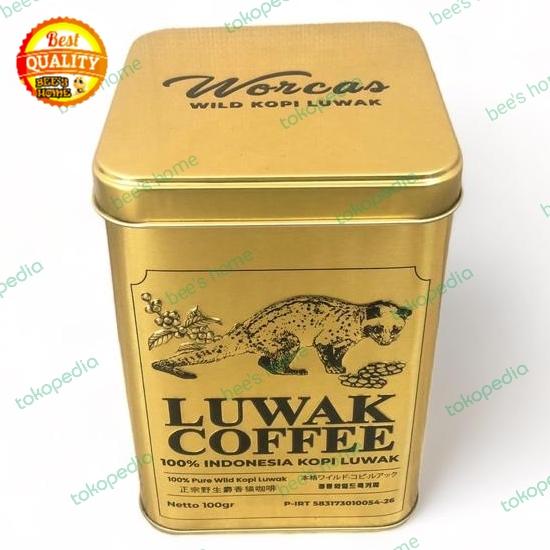 Promo KOPI LUWAK LIAR Luwak ORI Tin Gold Pure Luwak Coffee 100 gr