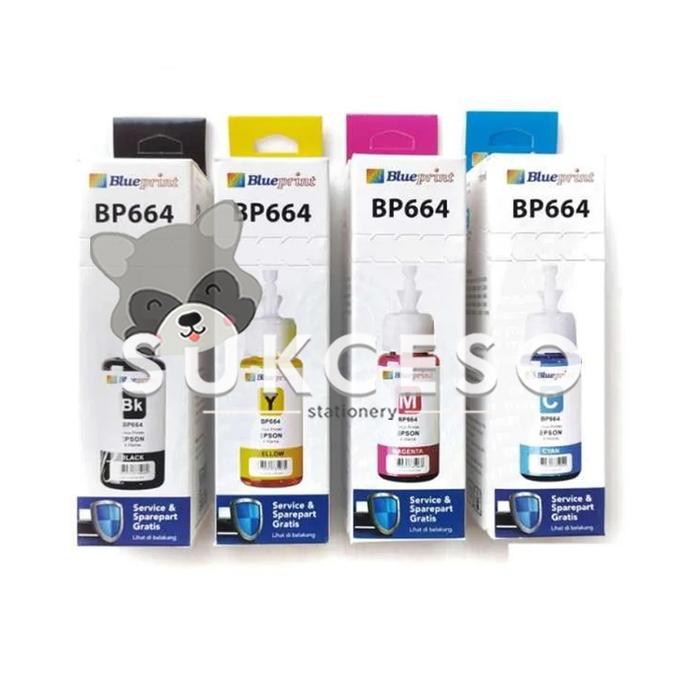 Gambar BLUEPRINT Tinta BP-664 Refill For Printer Epson 70ml - Yellow dari SUKCESO Official undefined Tokopedia