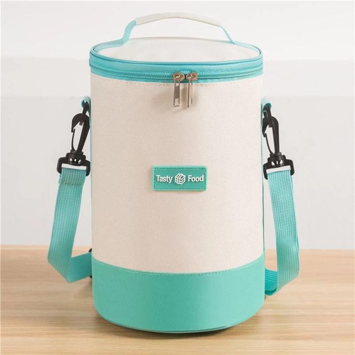 Gambar [27x18cm]Tas Kotak Makan Bekal/Tas Thermal Rantang/Alumunium Lunch Bag - Tosca dari supono store88 undefined Tokopedia