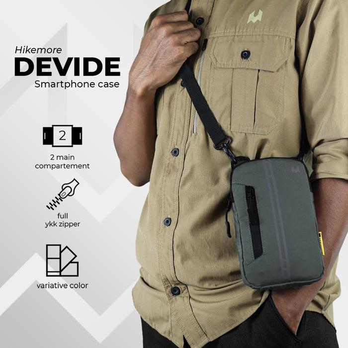 Gambar Tas Selempang Pria Tas Hp Smartphone Case Hikemore Devide - Abu-abu dari Hikemore Jakarta undefined Tokopedia