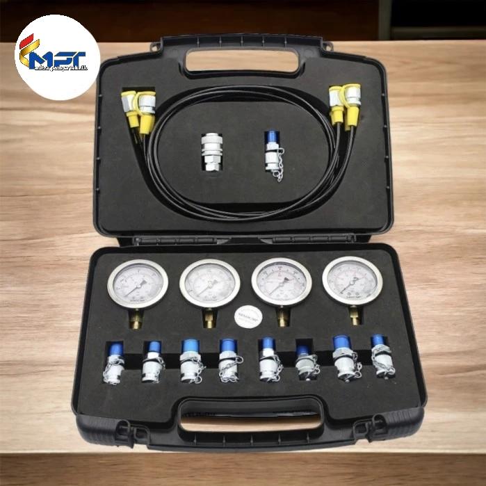 Hydraulic Pressure Test Kit Hydraulic Pressure Test Hose With Gauge - 0-600 BAR / 0-8500 PSI Test Kit With M16*2-BSP 1/4 Connector 8500 PSI Hydraulic Testing Equipment