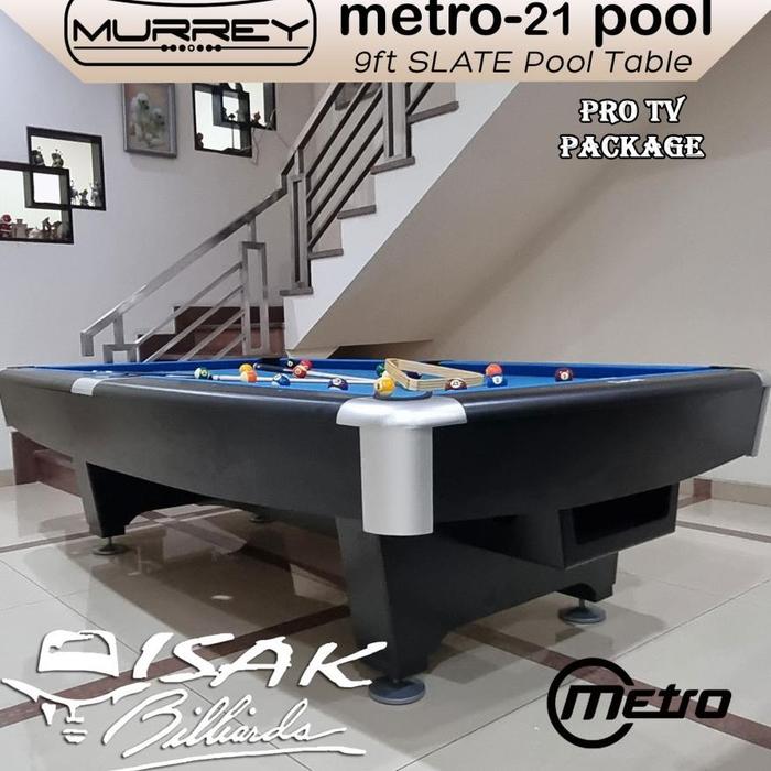 Gambar Murrey Metro-21 PRO TV 9 ft Slate Pool Table Meja Billiard Biliar Asli dari ARAS BILLIARD undefined Tokopedia