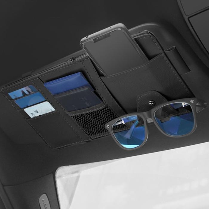Gambar Sun Visor Holder - Tempat Kartu Emoney Mobil / Tempat Tisu Mobil - Hitam - Card dari movios.id undefined Tokopedia