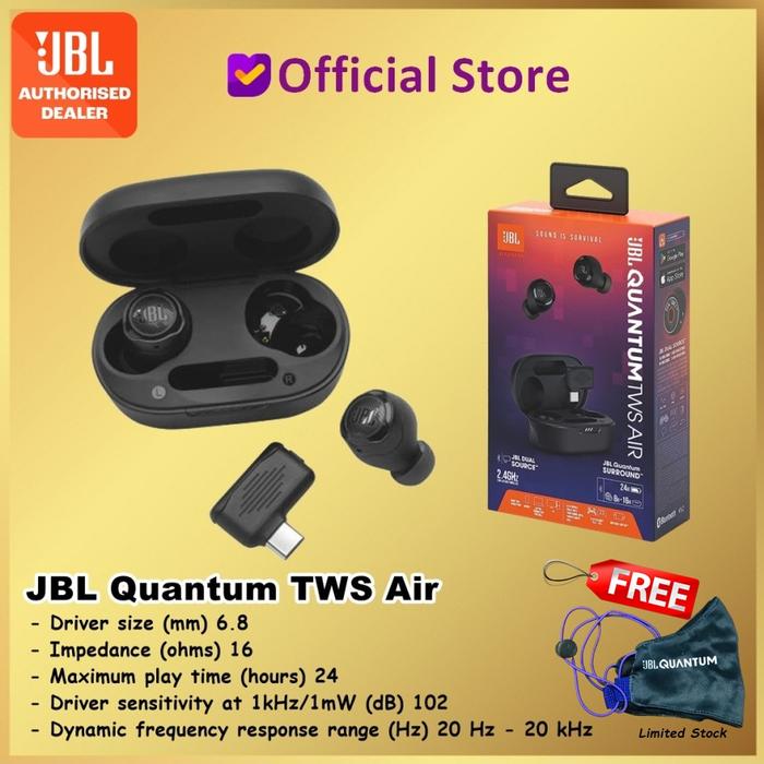 Gambar JBL Quantum Air TWS Air True Wireless Gaming Earbuds dari Dunia Mas Computer undefined Tokopedia
