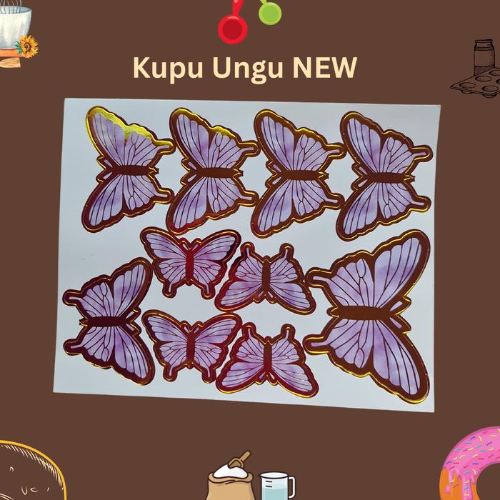 Gambar cake topper kupu kupu isi 10 - Merah Muda NEW dari Baking's Buddy undefined 2 Tokopedia