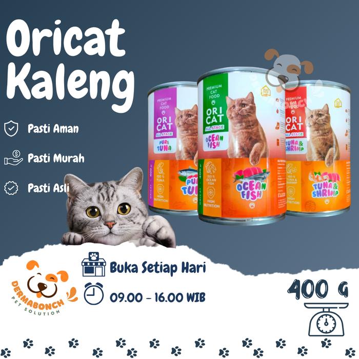 Gambar MAKANAN KUCING BASAH ORI CAT CAN KALENG 400 G 400G 400 GR 400GR - PURE TUNA dari dermabonch store undefined Tokopedia