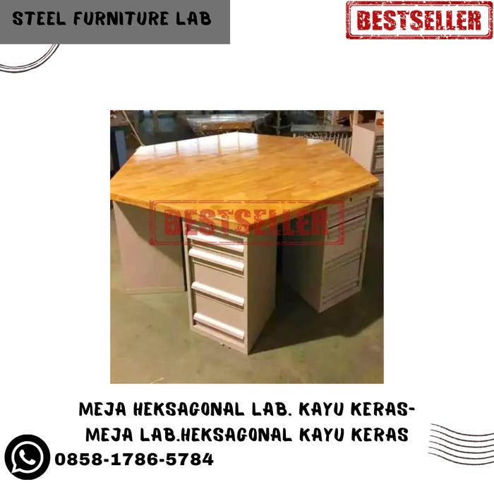 Jual Meja Heksagonal Lab. Kayu Keras- Meja Lab.Heksagonal Kayu Keras ...