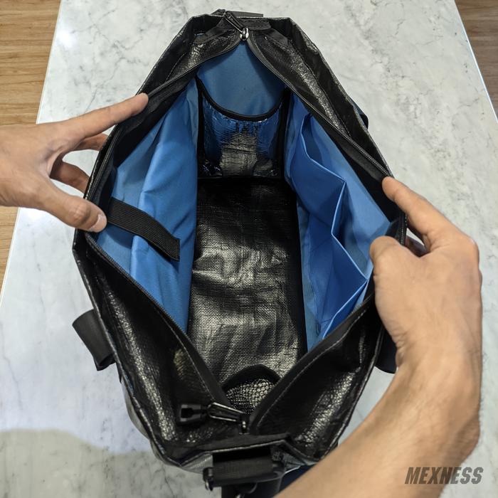 Gambar Mexness Tote Bag - Tas Diaper/Gym/Travel/Grocery - Black/Blue dari Mexness undefined Tokopedia