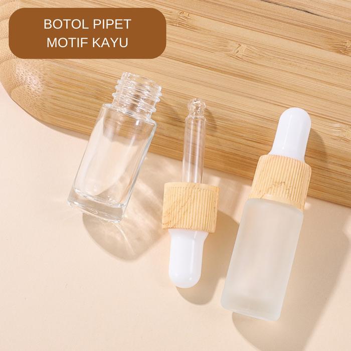 Gambar Botol Pipet / dropper Kaca tebal 5ml - 10ml / botol parfum motif kayu - 5ml, Bening dari Asasaa_Shop undefined Tokopedia