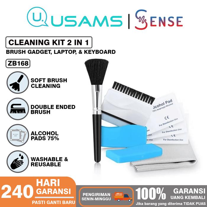 Gambar USAMS ZB168 Keyboard Brush Cleaning Kit Set Pembersih Laptop , Kamera dari SENSE OFFICIAL STORE undefined Tokopedia