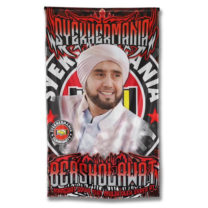 Gambar Nazhifa Printing - Bendera Syekhermania Habib Syekh Pencinta Solawat Sholawat Majelis - Merah, 90x150 Standar dari Nazhifa printing undefined Tokopedia