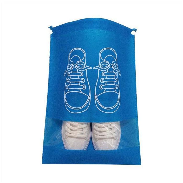 Gambar Tas Serut Sarung Sepatu Pouch Shoes Bag Penyimpanan Sepatu Sandal - Blue, Small dari Kiklik undefined Tokopedia