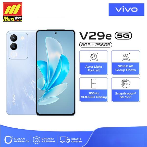 Gambar VIVO V29e 5G (8+8/256) GB - 50 MP, Aura Light Portrait, Snapdragon 5G - Rose Gold dari Maxi Store Makassar undefined 3 Tokopedia