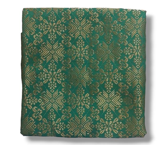 Gambar BAHAN BAKAL KAIN SONGKET KHAS MELAYU METERAN - Hijau Daun dari Budak Melayu Riau undefined Tokopedia