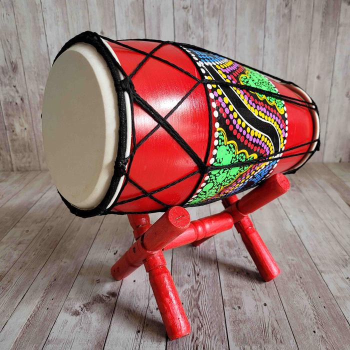 Gambar Kendang Gendang Jawa Jaranan Jaipong 2 sisi 50cm - Jawa 30 Motif dari Lapak Kendang undefined Tokopedia