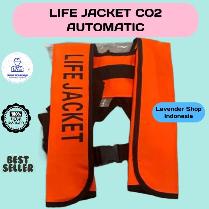 Gambar Life Jacket Pelampung co2 Automatic / Life jacket / Life Jaket co2 - Orange dari Lavender Shop Indonesia undefined Tokopedia