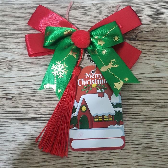 Gambar Pita imlek CNY natal idulfitri set hangtag - Merah Natal dari Art and Dessert undefined Tokopedia