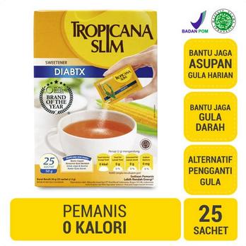Gambar Tropicana Slim Sweetener DIABTX | CLASSIC - DIABTX 25'S dari FrankShopp undefined Tokopedia