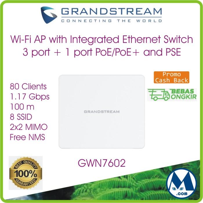 Gambar Grandstream GWN7602 802.11ac Access Point Integrated Ethernet Switch - No Adaptor PoE dari MSI Komputer undefined Tokopedia