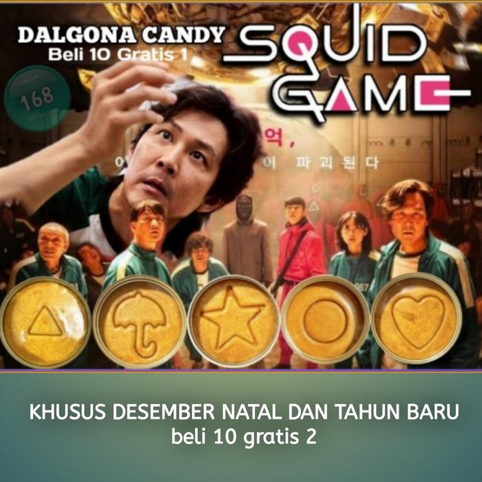 Gambar squid game dalgona candy - segitiga, Candy saja dari bakmie168officialshop undefined Tokopedia