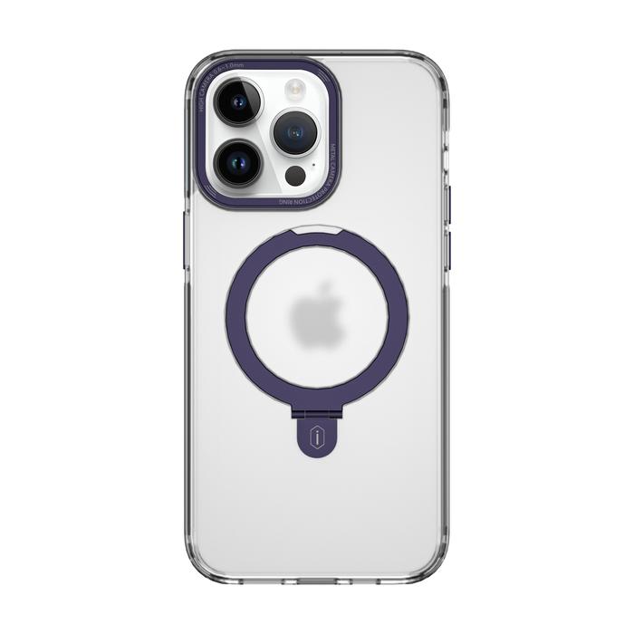 Gambar Case Compatible With iPhone 15 Pro/Max/Plus WiWU Geek 3 in 1 Foldable Stand MagSafe - Dark Purple, iPhone 15 Pro dari WiWU Official undefined Tokopedia