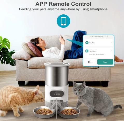 Jual VRG Tuya Smart APP Pet Feeder Cat And Dog Food Automatic