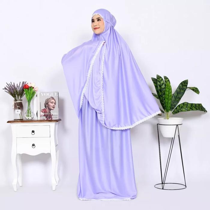 Gambar Mukena Traveling Dewasa Mukena Travel Mukenah Murah Mukenah Renda - Lilac dari AchillesCollection undefined Tokopedia