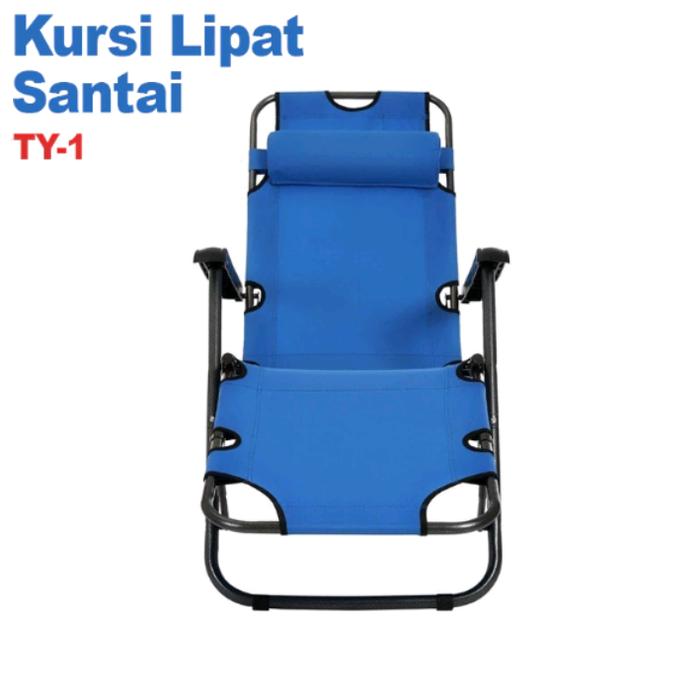 Gambar Kursi Santai | Velbed Kemah (2 Fungsi Duduk+Baring) - Biru dari Lapak Perlengkapan undefined Tokopedia