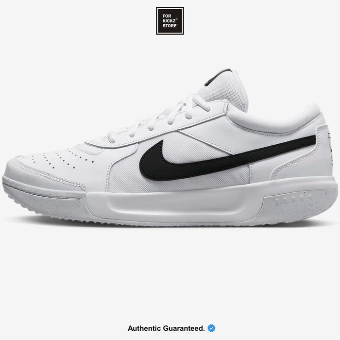 Jual NIKE TENNIS COURT AIR ZOOM LITE WHITE BLACK Kota