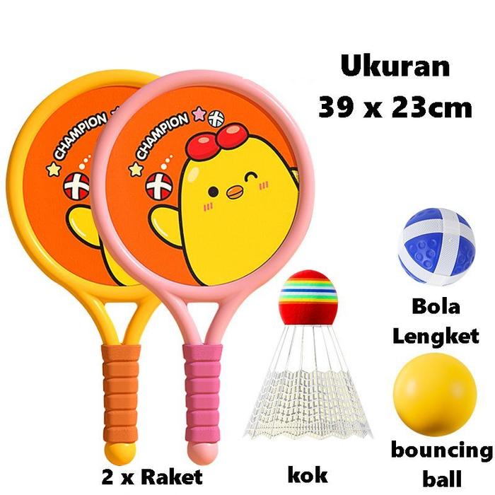 Gambar mainan raket badminton anak Raket tenis Anak - Champion dari Lilbil Toys 2 undefined Tokopedia