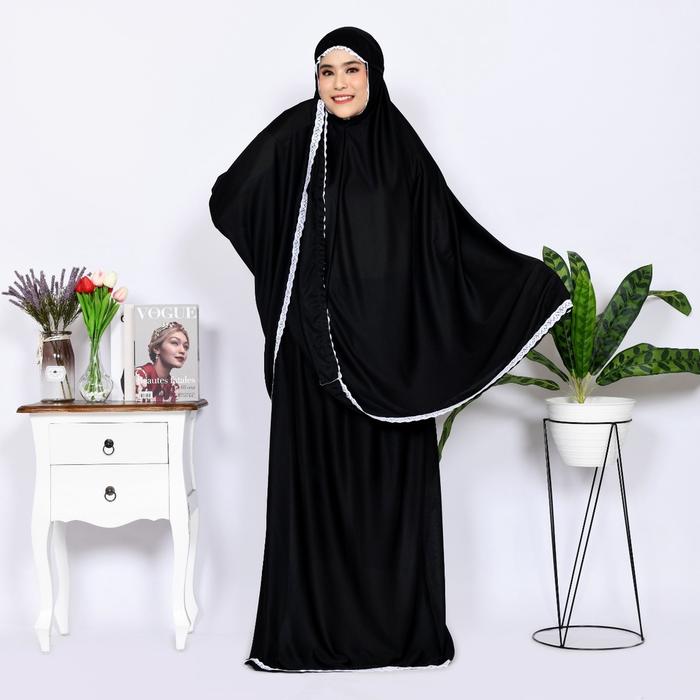 Gambar Mukena Traveling Dewasa Mukena Travel Mukenah Murah Mukenah Renda - Hitam dari AchillesCollection undefined Tokopedia