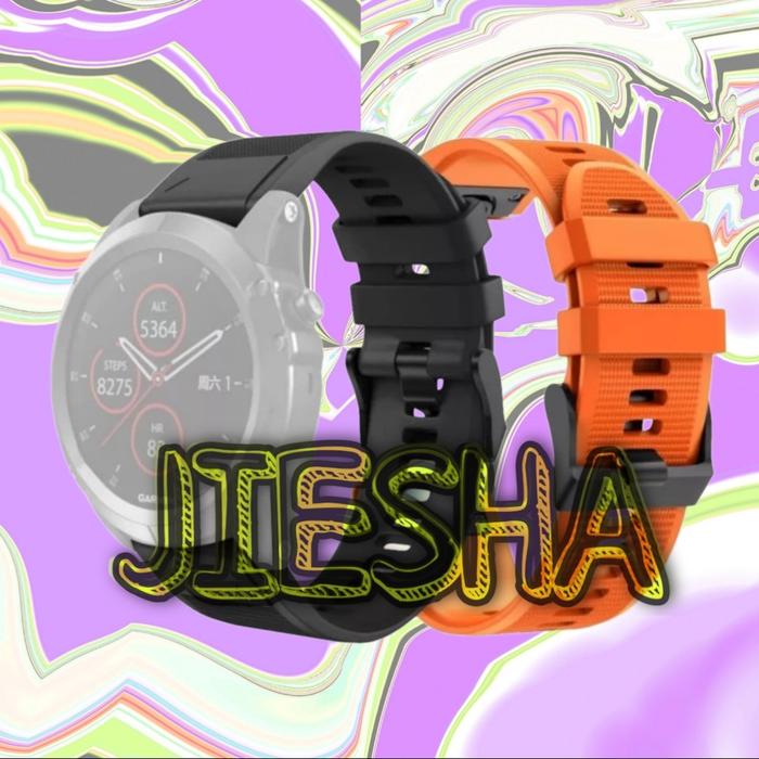 STRAP QUICK FIT EASY FIT GARMIN FENIX 47MM AMOLED SAPPHIRE  FORERUNNER 970 935 945 955 965 SOLAR MUSIC INSTINCT Hitam, QUICKFIT 22MM