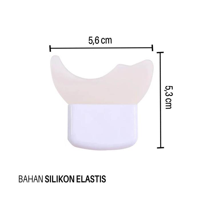 Gambar Aplikator eyeliner silicon alat bantu silikon untuk mata maskara eyebrow yang bagus lentur 3in1 waterproof eyelash eyeshadow - Aplk moon white dari numbertwo ID undefined Tokopedia