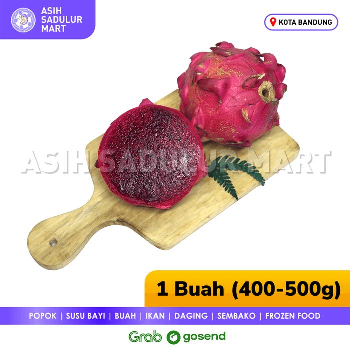 Gambar Buah Naga Merah Segar Bandung 1kg - 1 buah dari Asih Sadulur Mart undefined Tokopedia