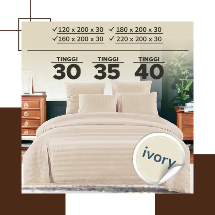 Gambar Goto Yume Bed Cover Sprei Bedcover Set Seprei Tencel Premium Lembut - IVORY, 200 X 200 X 30 dari Livyo Shop undefined Tokopedia