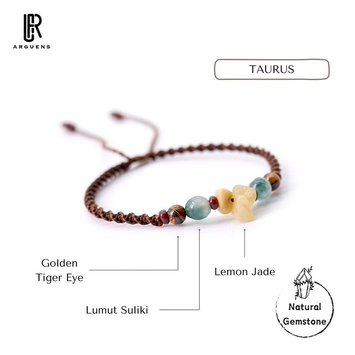 Gambar Gelang Zodiak Batu Alam Asli - Birthstone Aries - Virgo - Taurus dari rumah produksi arguens undefined Tokopedia