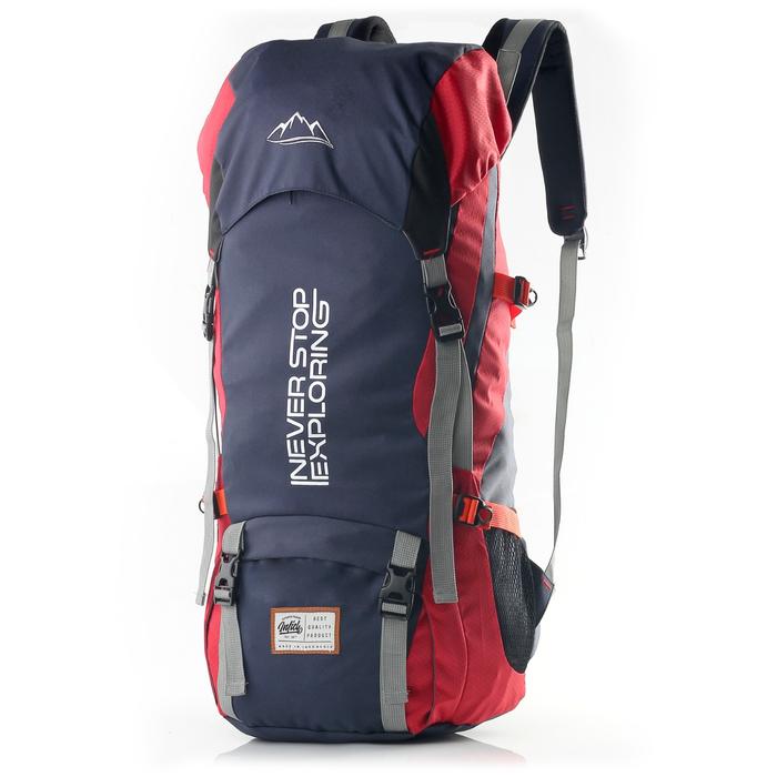 Gambar Tas Carrier Hiking Outdoor 60 Liter Ransel Gunung Traveling Camping - Merah dari TQSTORE9 undefined Tokopedia