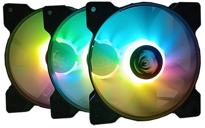 Gambar VenomRX AUTO A-RGB 3-in-1 - 120mm Triple Pack ARGB Gaming Fan - Black Edition  dari Duta Mandiri Infokom undefined Tokopedia