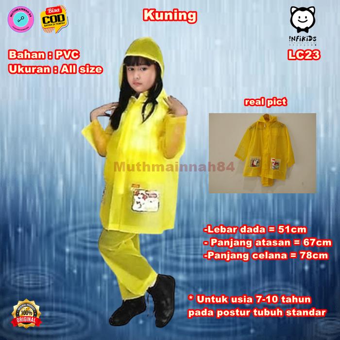 Gambar Jas Jaz Mantol Mantel Hujan Ujan Anak Celana SD Laki Laki Perempuan - Kuning, All Size dari muthmainnah84 undefined Tokopedia