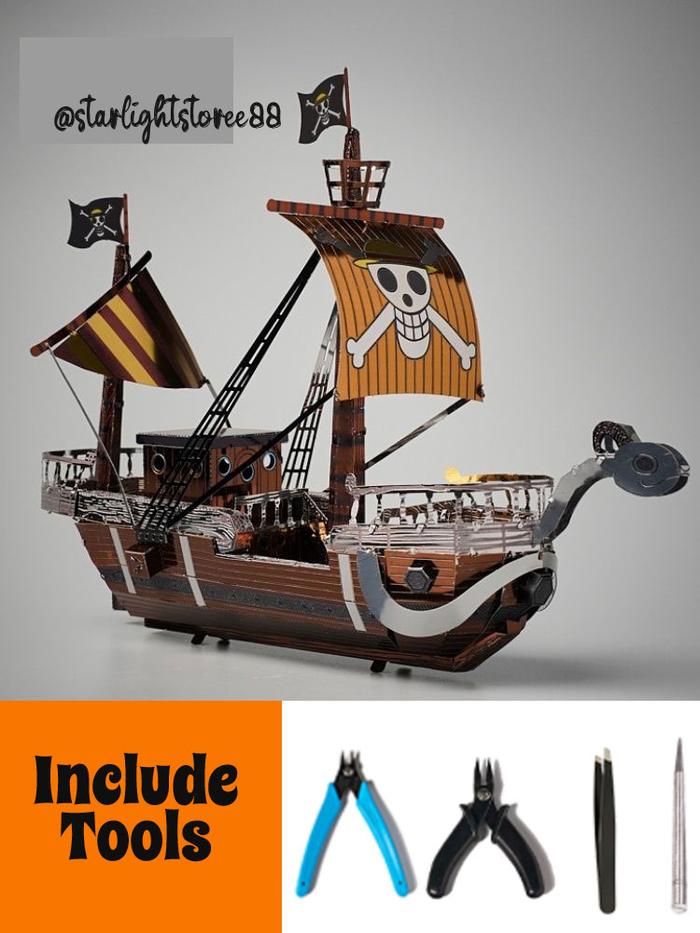 Gambar [STR88] Rakit Kapal One Piece Going Merry thousand Sunny 3D Metal Besi - 1000 Sunny dari Starlight Soapery undefined Tokopedia