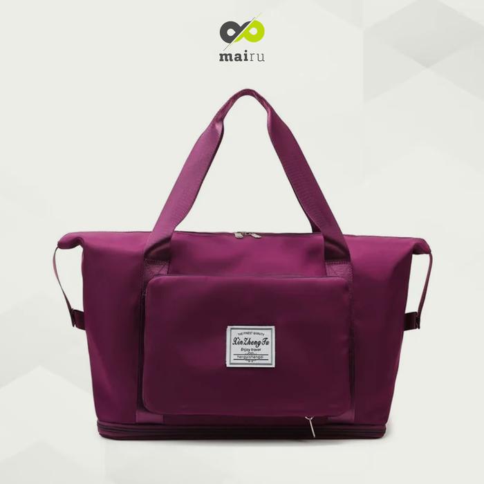 Gambar Tas Travel Bag Besar Anti Air Duffel Hand Carry Tas Olahraga Kebugaran - Dark Purple dari Unitech Shop_NEW undefined Tokopedia