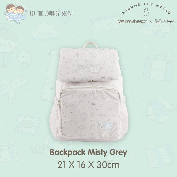 Gambar Baabaasheepz X Sallyandpiper Backpack Kids /Tas Anak Traveling Sekolah - Misty Grey dari twelvebebe undefined Tokopedia