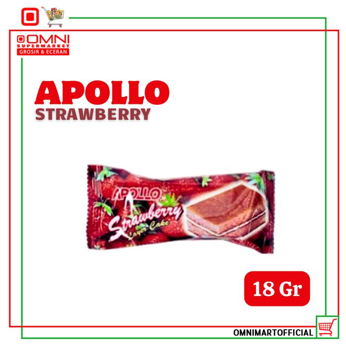 Gambar APOLLO CAKE ALL VARIAN RASA BLUEBERRY,STRAWBERRY,CHOCOLATE, PANDAN 18 - Strawberi dari Omni Supermarket undefined Tokopedia