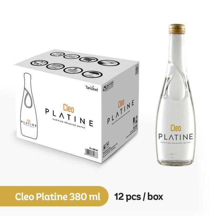 Gambar Cleo Platine 380ml Pure Water 20x formal look botol kaca dari Alief Water undefined Tokopedia
