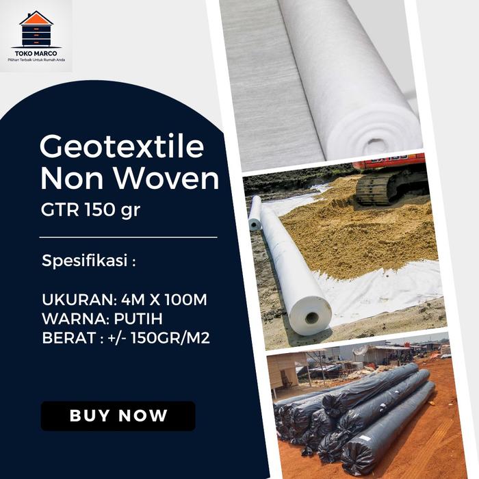 Gambar Geotextile Non Woven - Ukuran 4 m x 100 m - 150 Gram dari toko marko sja undefined Tokopedia