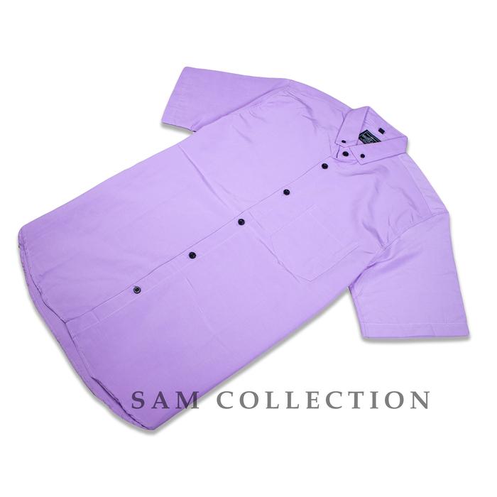 Gambar SAM - Kemeja Polos Lilak Ungu Lengan panjang Pendek Slimfit Premium - pdk lilak, M dari Rosebrang.id undefined Tokopedia
