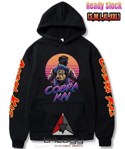 Jual HOODIE JUMPER KARATE COBRA KAI KEREN KUALITAS DISTRO Navy