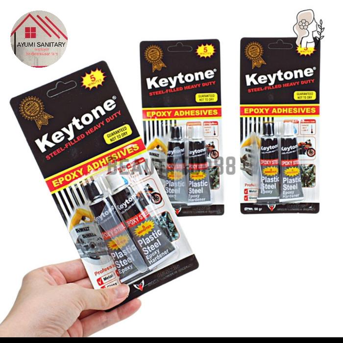Gambar Lem besi 5menit / lem dextone 5menit epoxy adhesive 48g - keytone 48g dari Ayumi sanitary undefined Tokopedia